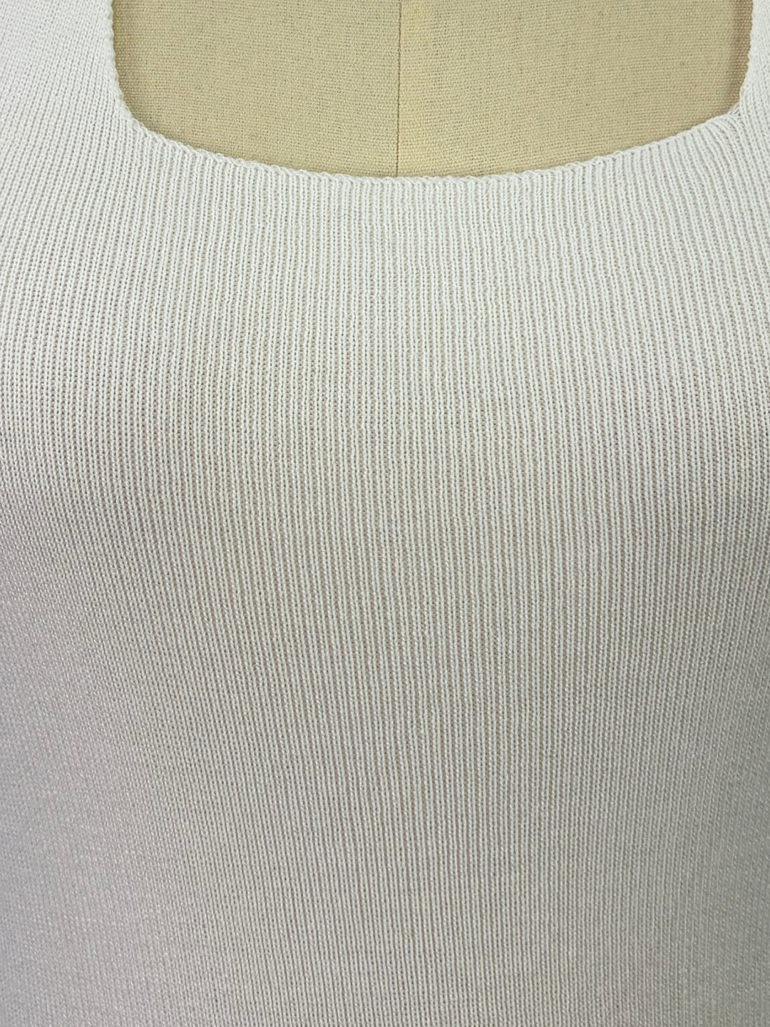 White Square Halter Neck Tank