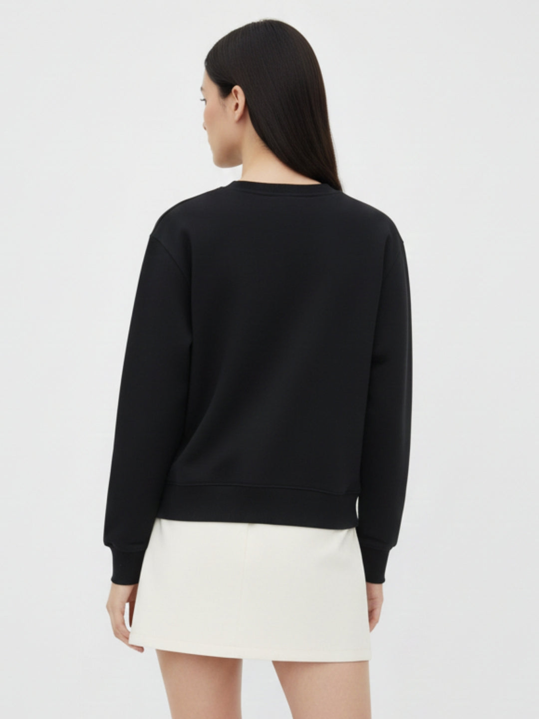 Black Graphic Printed Oversized Sweatshirt