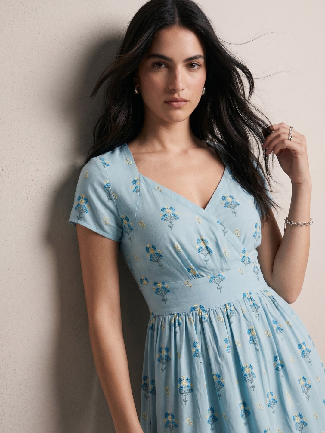 Fit And Flare Mini Dress With Back Cutout Detail