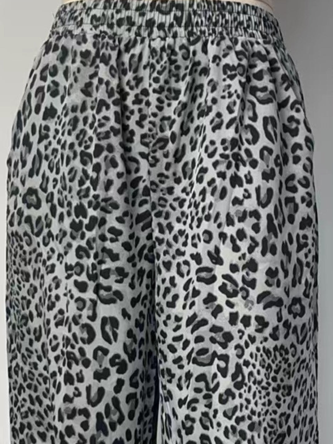 Grey Animal Printed Sweatpants