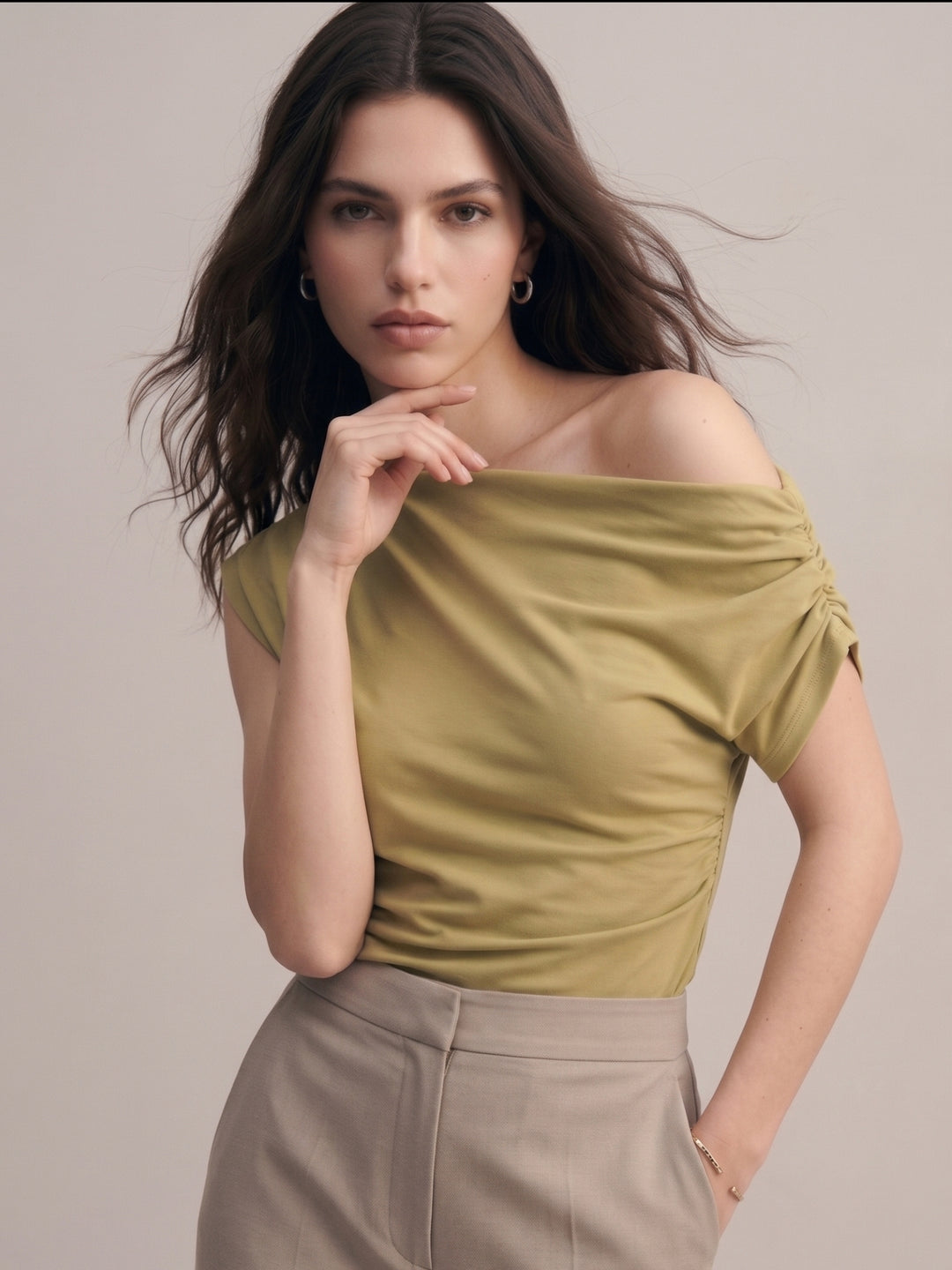 Yellow One Shoulder Top