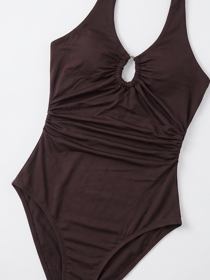 Black Halter Neck Tie-Up Bodysuits