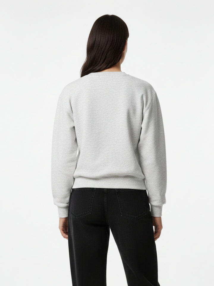 White Graphic Printed Oversized Sweatshirt