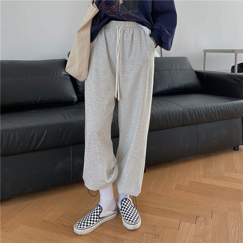 Grey Solid High Waist Jogger