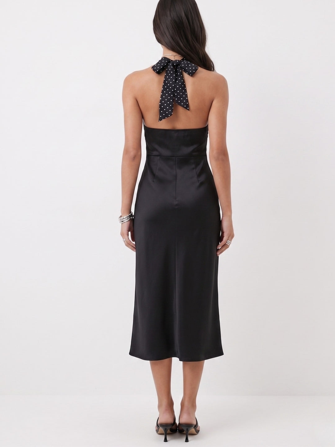 Black Polka Printed Dress
