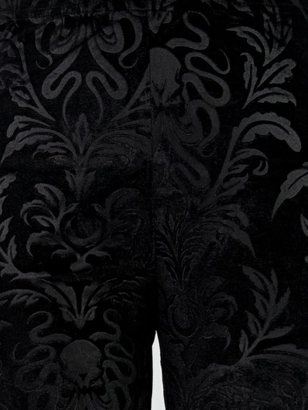 Black Flared Textured Knit Trouser