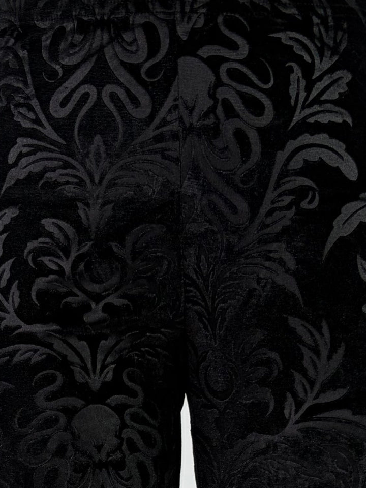 Black Flared Textured Knit Trouser