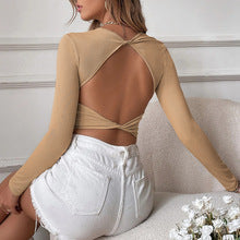 Khaki Full Sleeved Knit Top