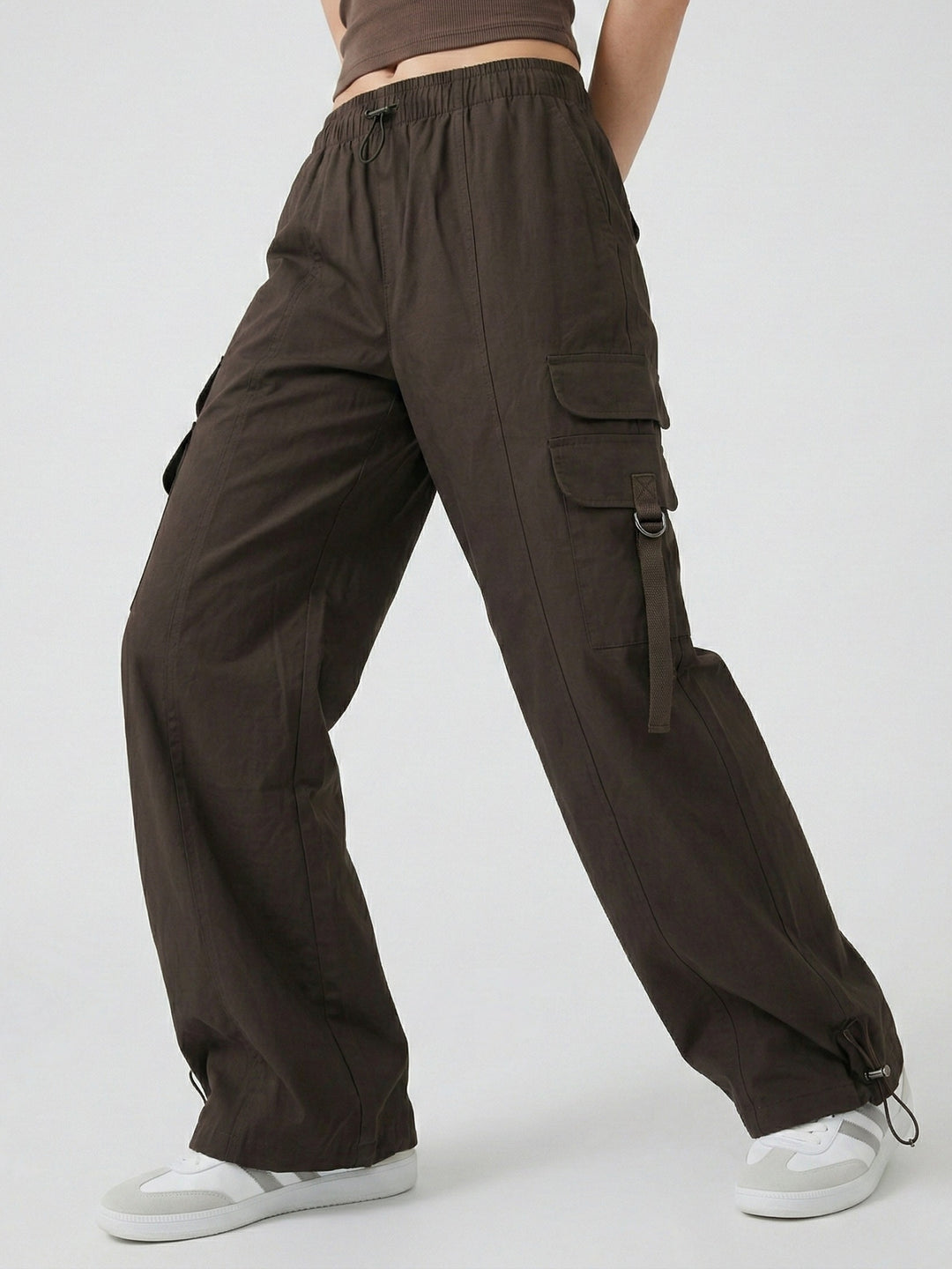 Brown Cargo Pocket Detail Pant