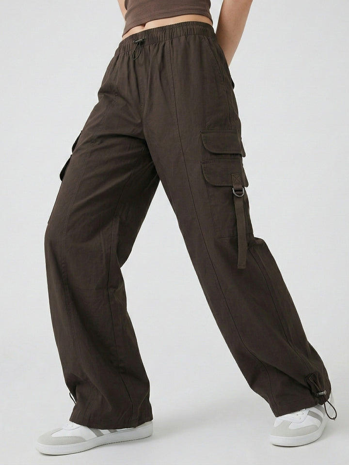 Brown Cargo Pocket Detail Pant