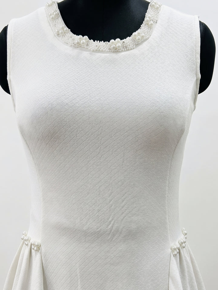White Embellished Mini Dress