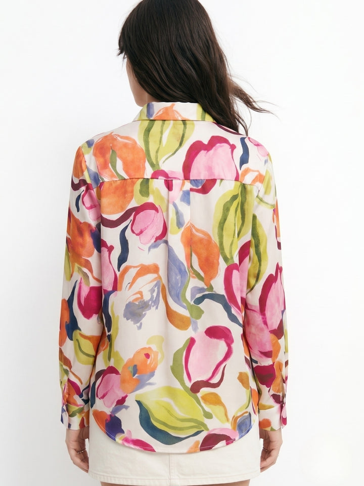 Multi Full Sleeve Printed Front Buttoned Shirt