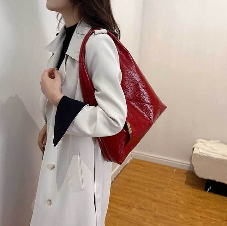 Magenta Triangle Cut-Out Tote Bag