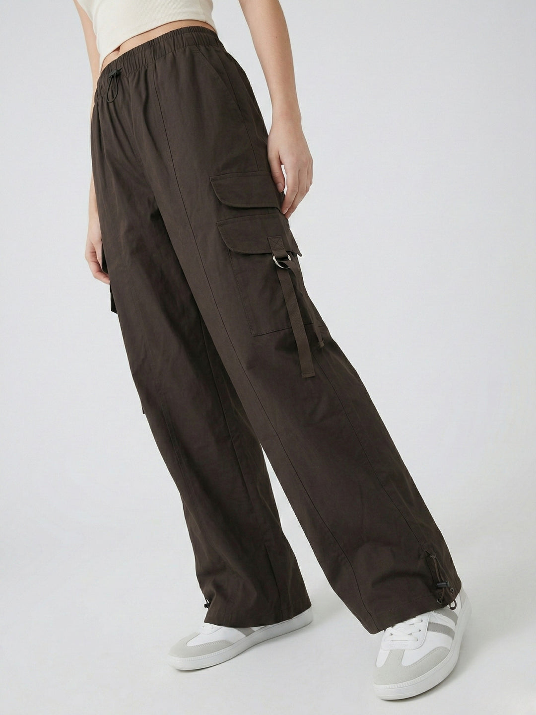 Brown Cargo Pocket Detail Pant