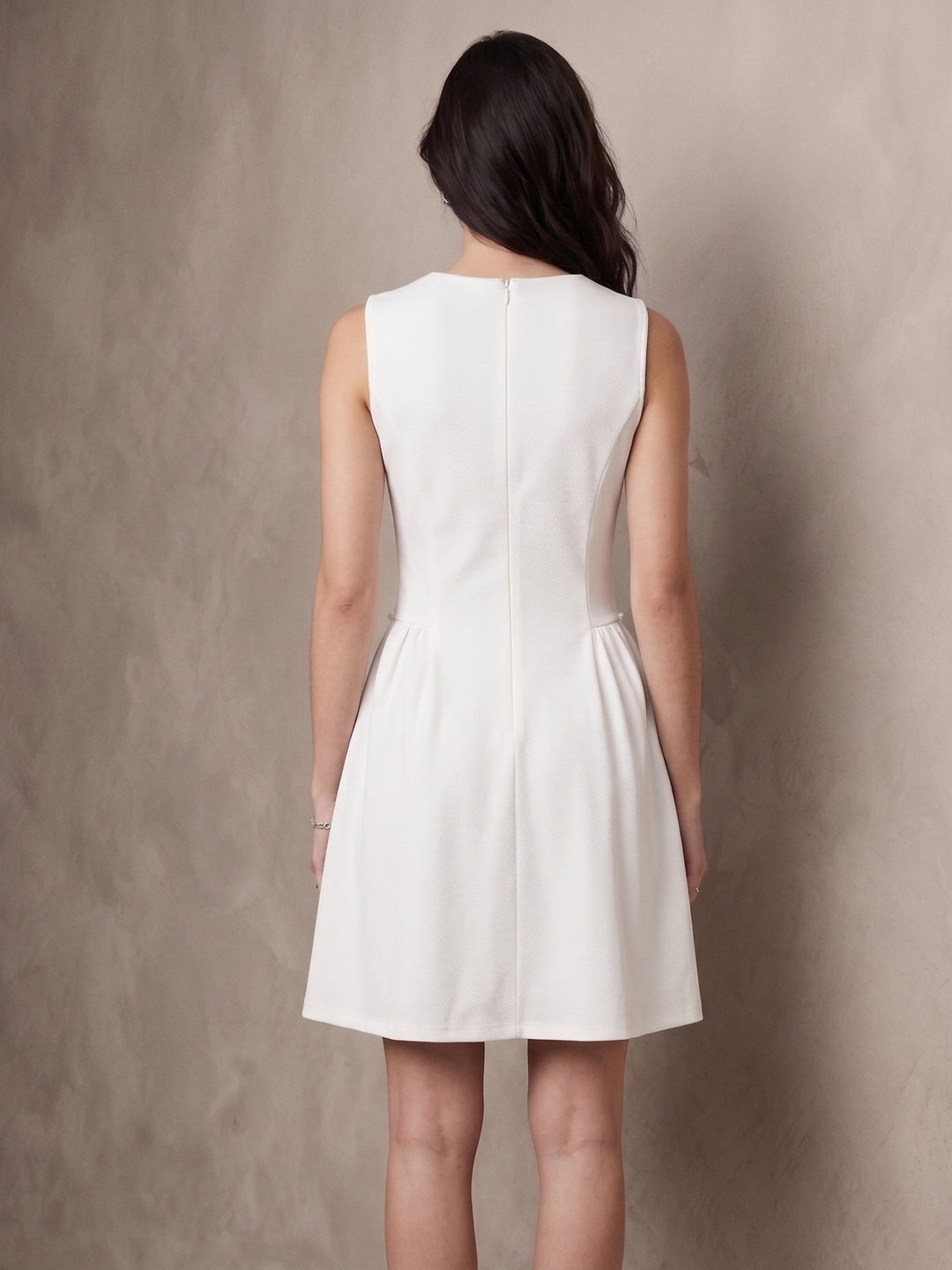 White Embellished Mini Dress