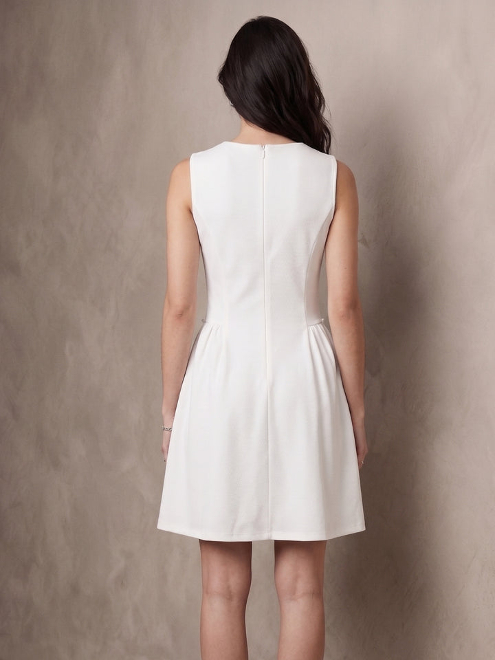 White Embellished Mini Dress