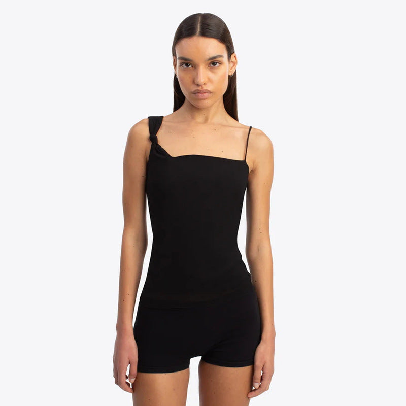 Black Asymmetrical Bodysuits