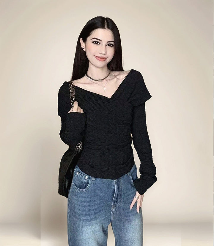 Black High Neck Top