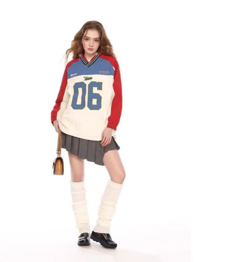 White V Neck Oversized T-Shirt