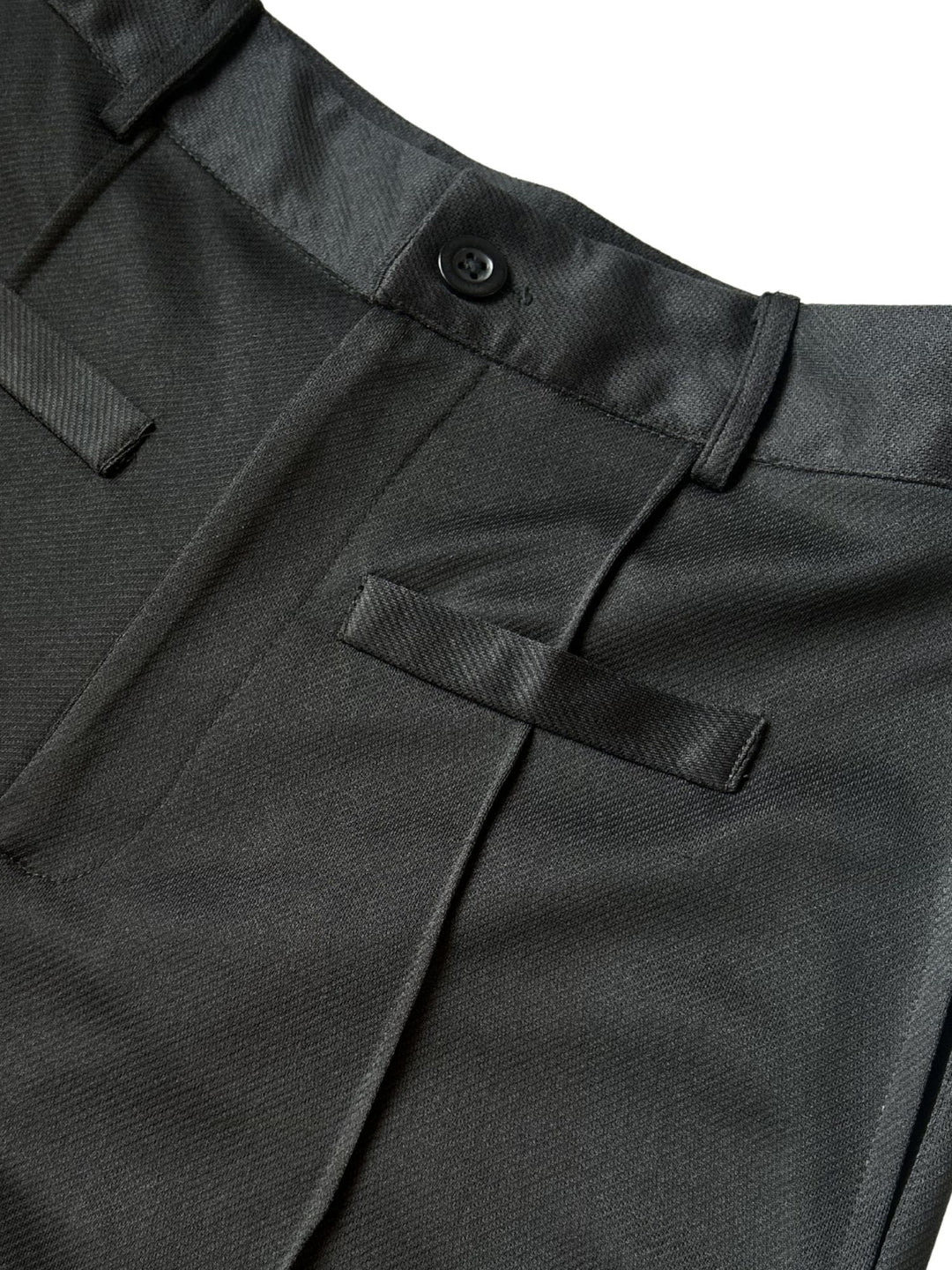 Black Wide Leg Solid Trousers