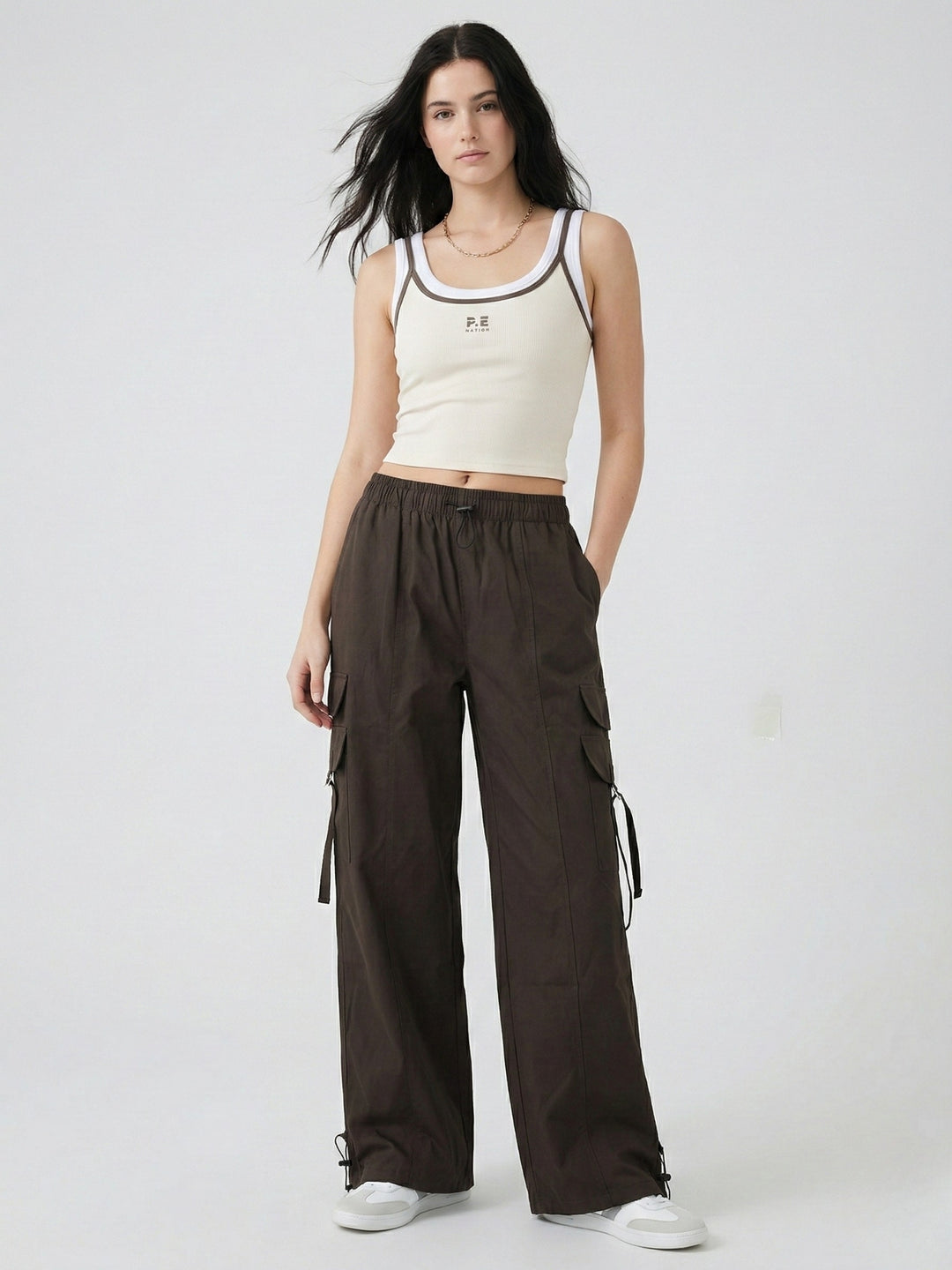 Brown Cargo Pocket Detail Pant