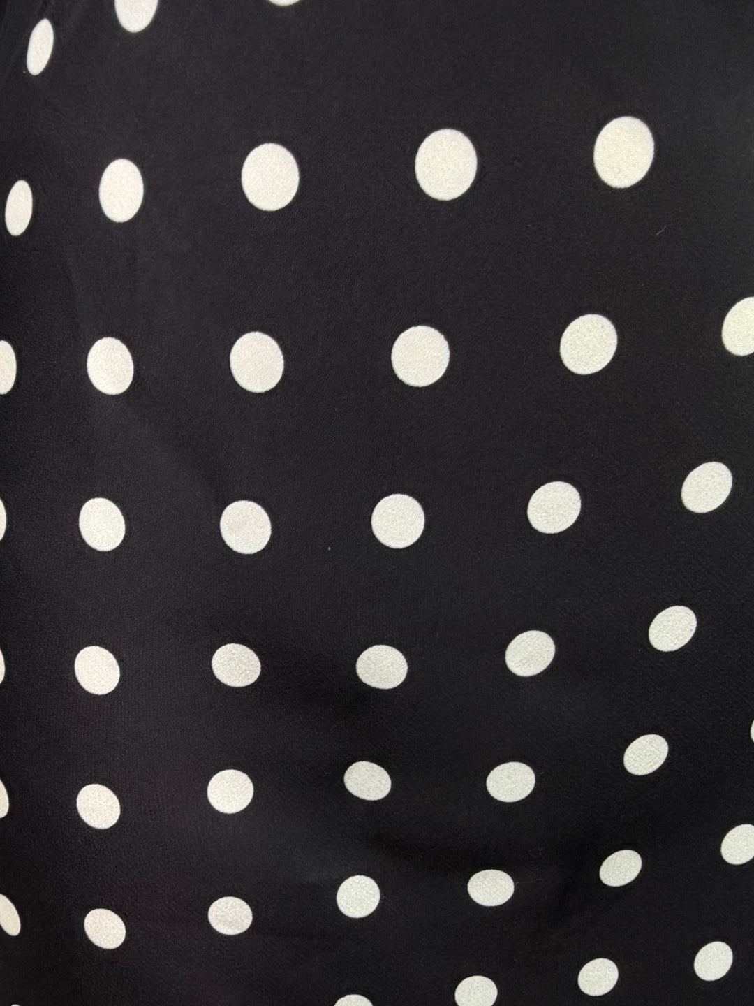 Black Polka Dotted Flared Skirt
