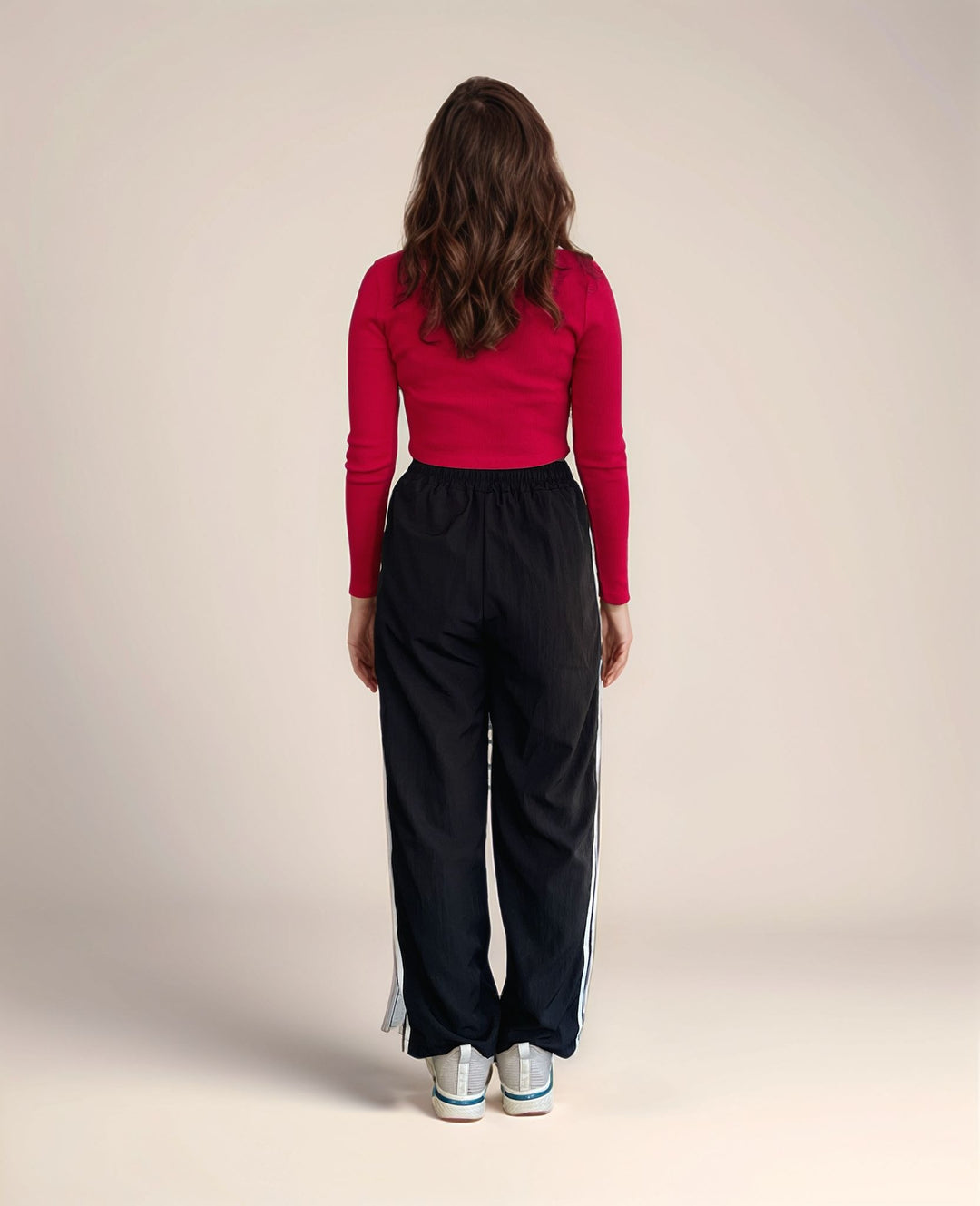 Black Contrast White Striped Jogger