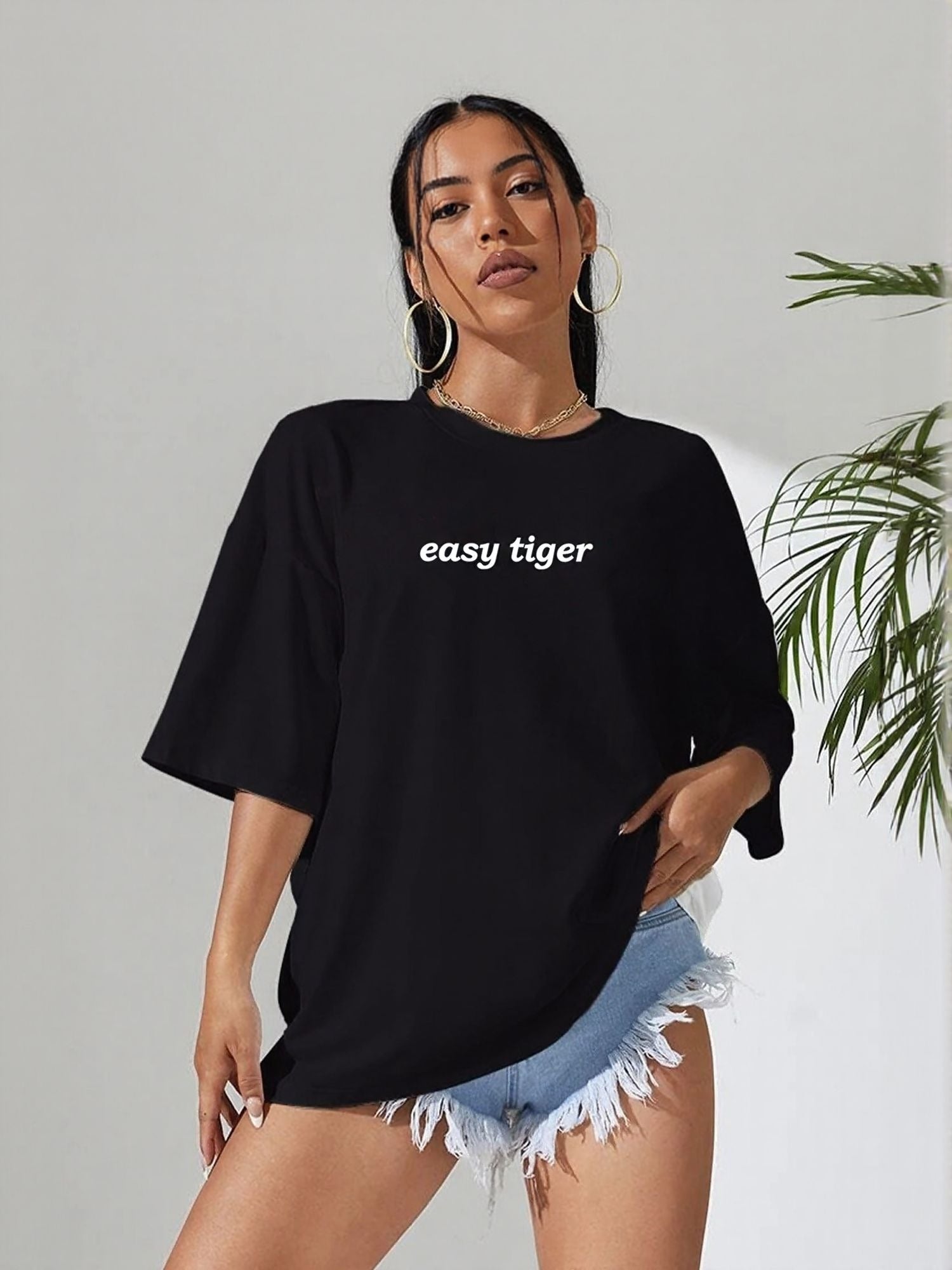 Black Oversized Graphic T-Shirt