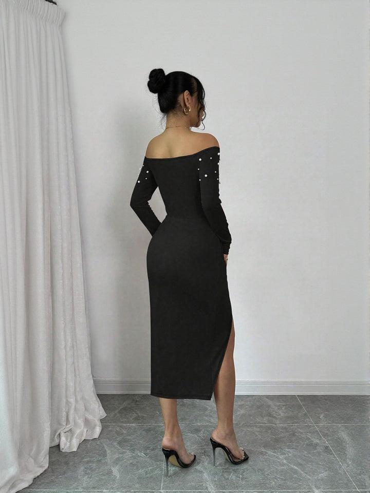Black Off Shoulder Dress