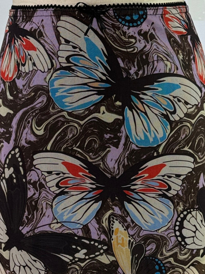 Multi Bold Printed Mesh Skirt