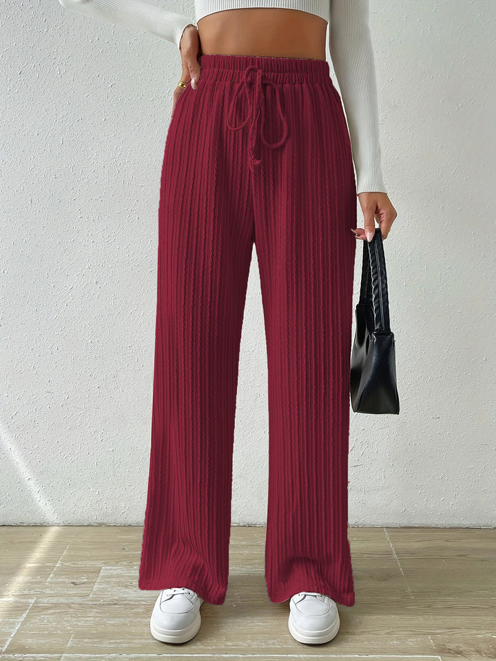 Burgundy Regular Fit Drawstring Joggers