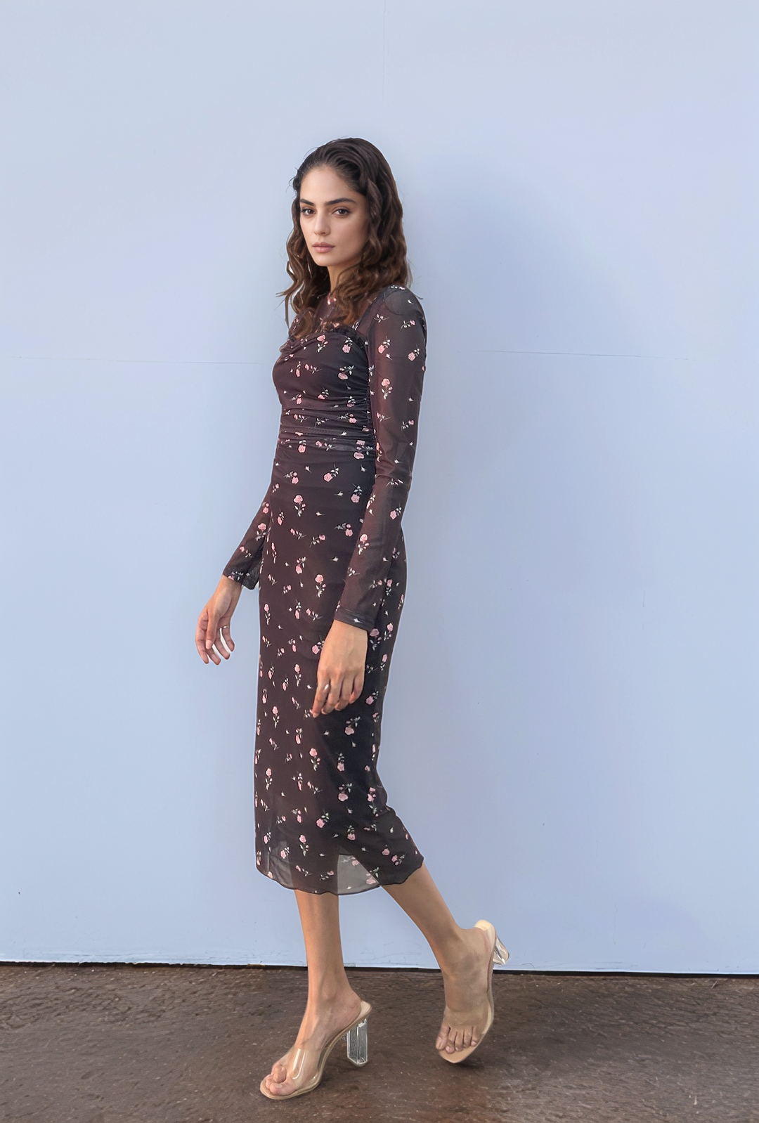 Black Sweetheart Lace Neckline Dress