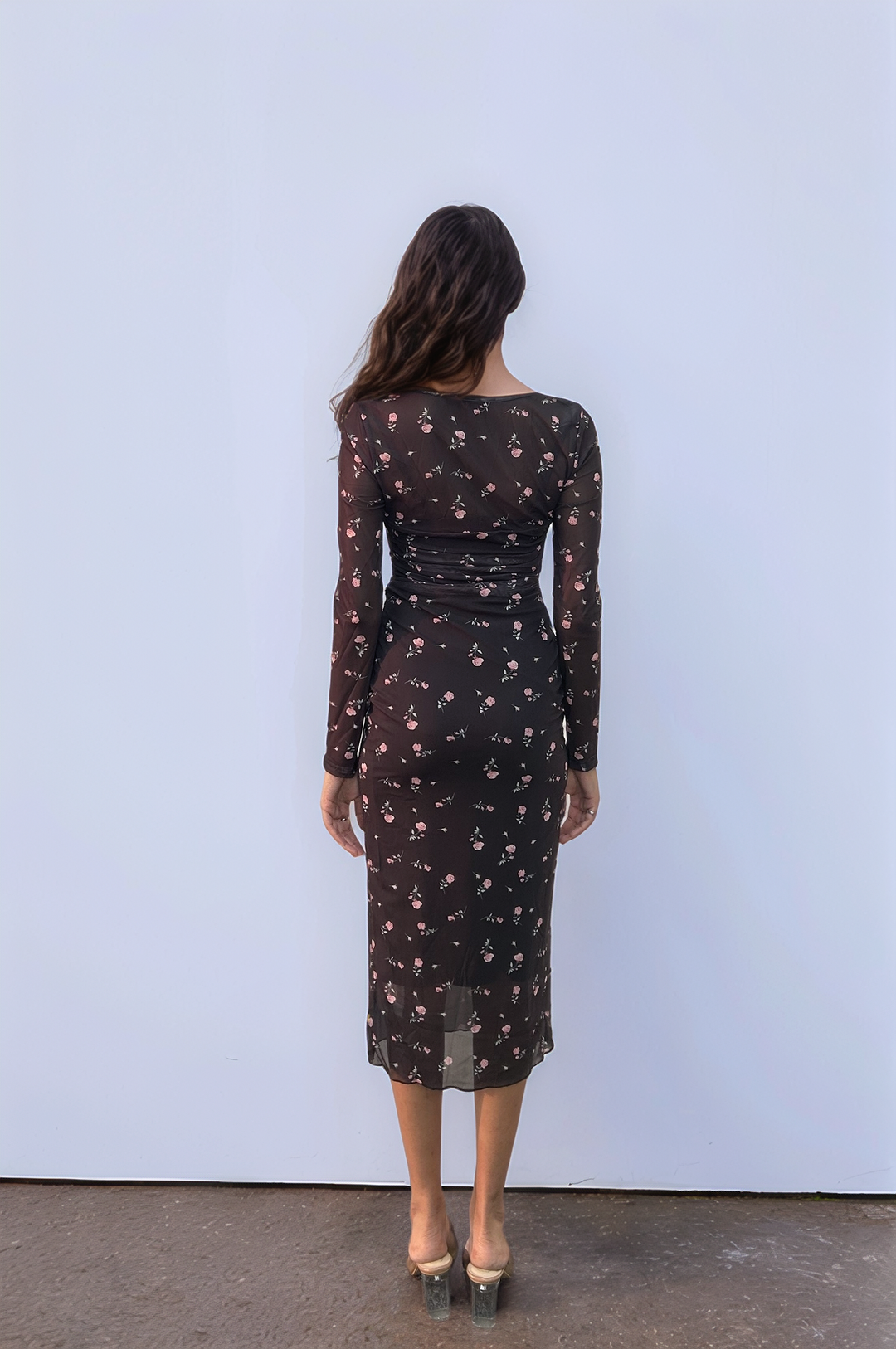 Black Sweetheart Lace Neckline Dress