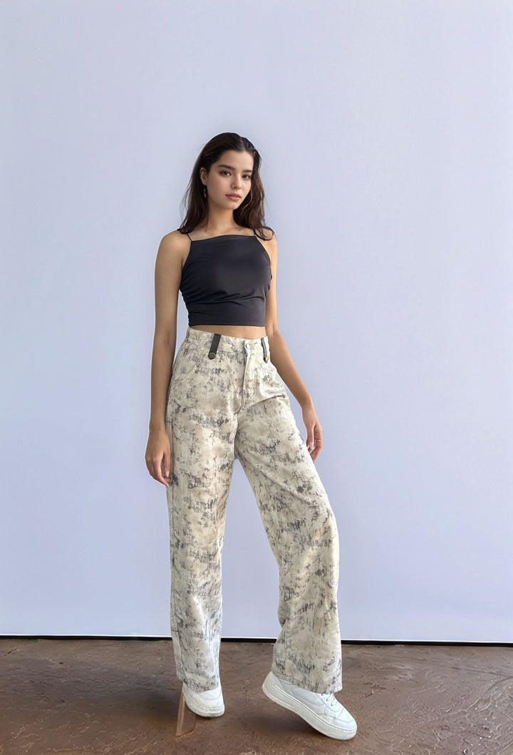 Off White Contrast Pocket Trouser