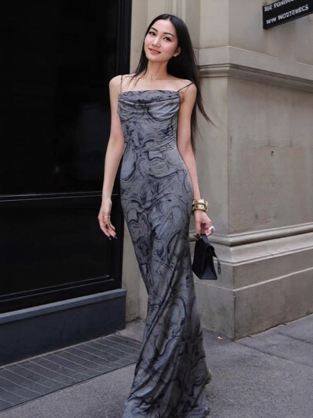 Grey Tube Fitted Maxi Dress