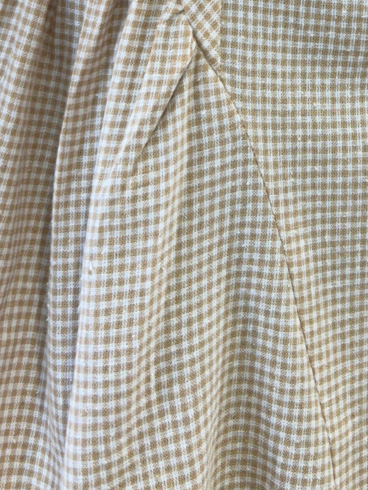 Multi Mini check dress with flared skirt.