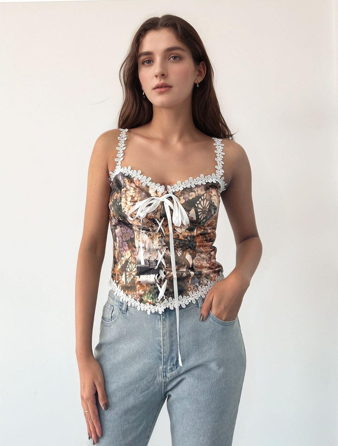 Orange Floral Camisole