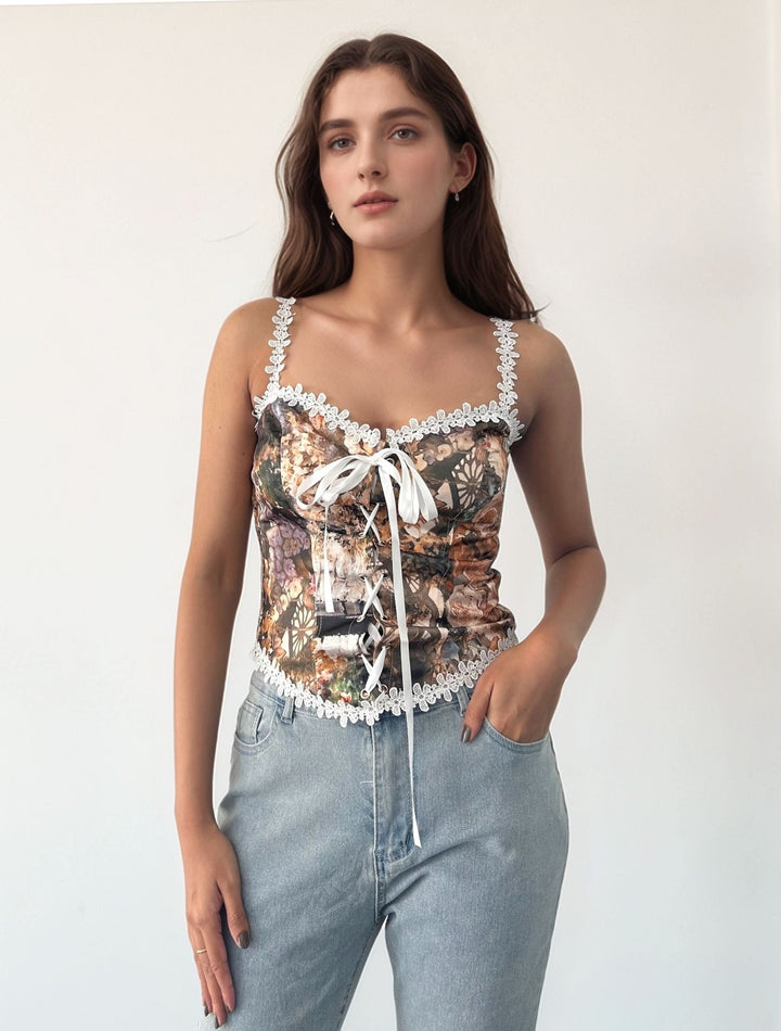 Orange Floral Camisole