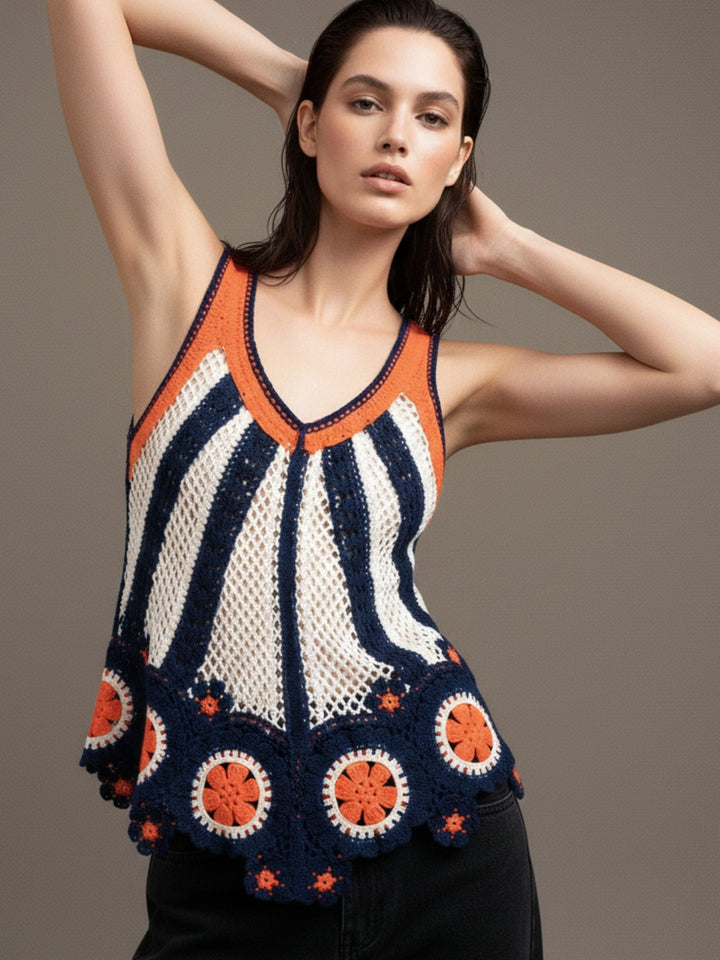 Multi Crochet Detail Top