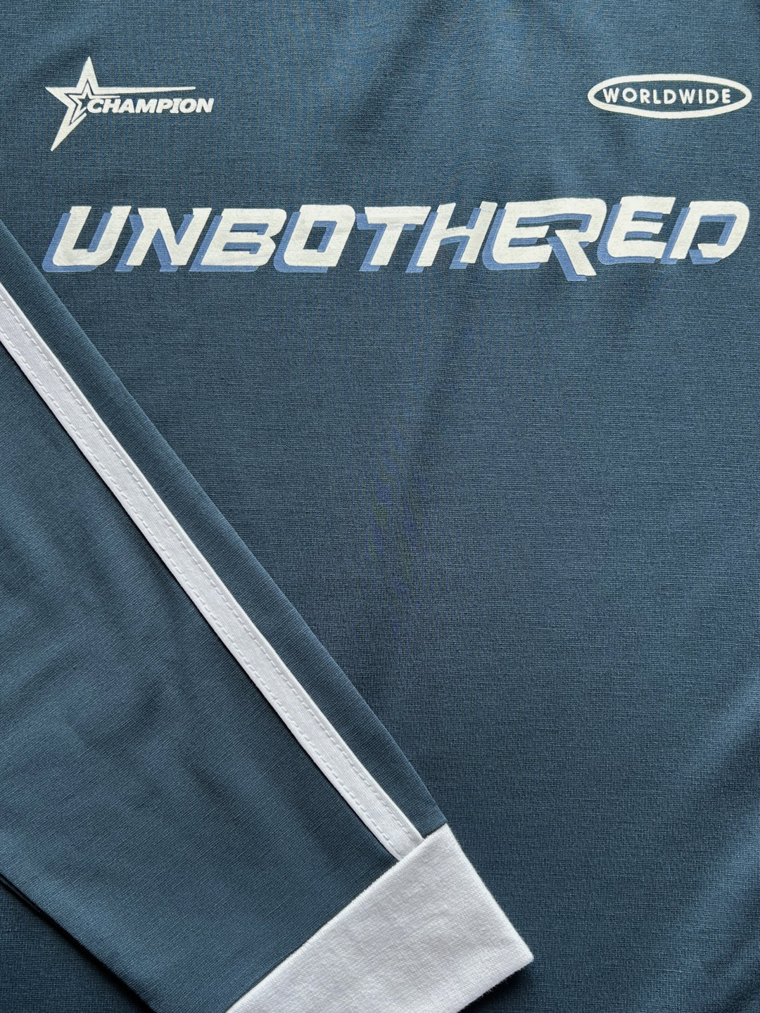Teal Casual  Crew-Neck T-Shirt Featuring Bold Front Graphics