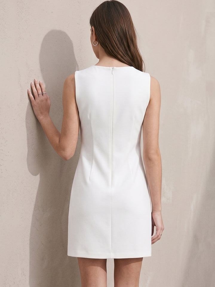 White Embellished Mini Dress