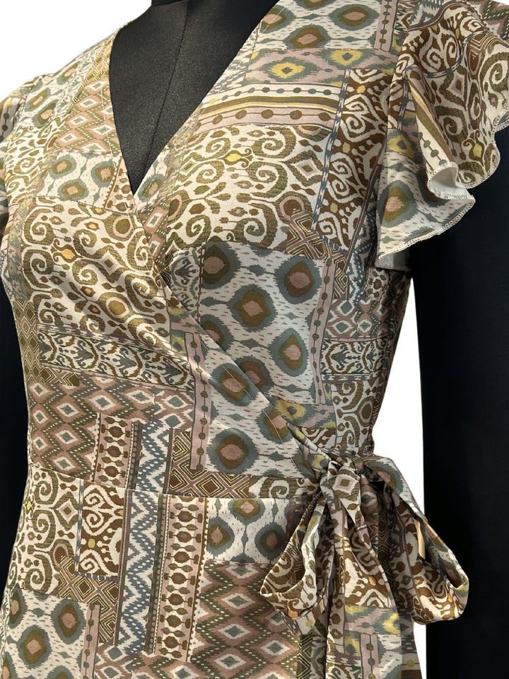 Green Flowy Floral Printed Dress