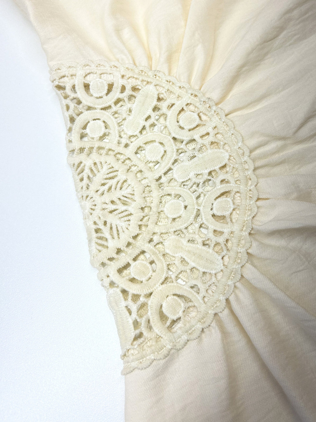 White Maxi Dress With Side Lace Detail