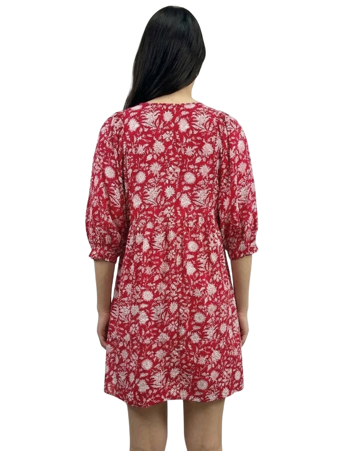 Pink Printed Kaftan Dress