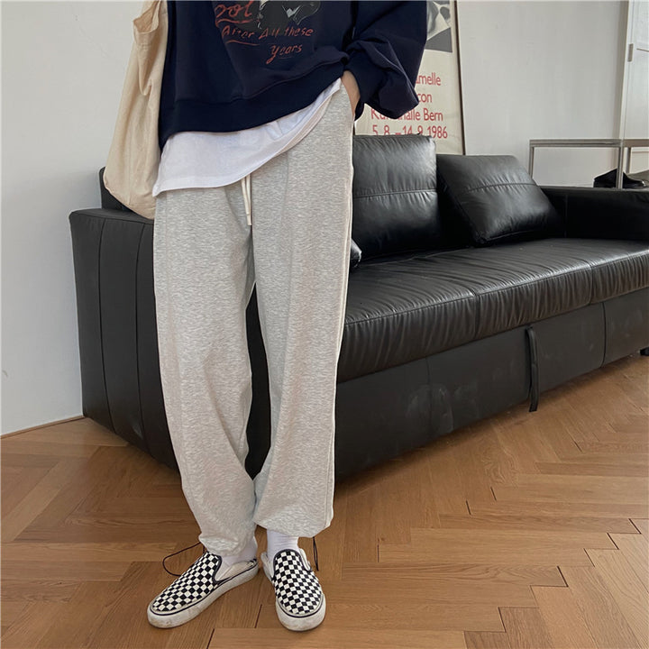 Grey Solid High Waist Jogger