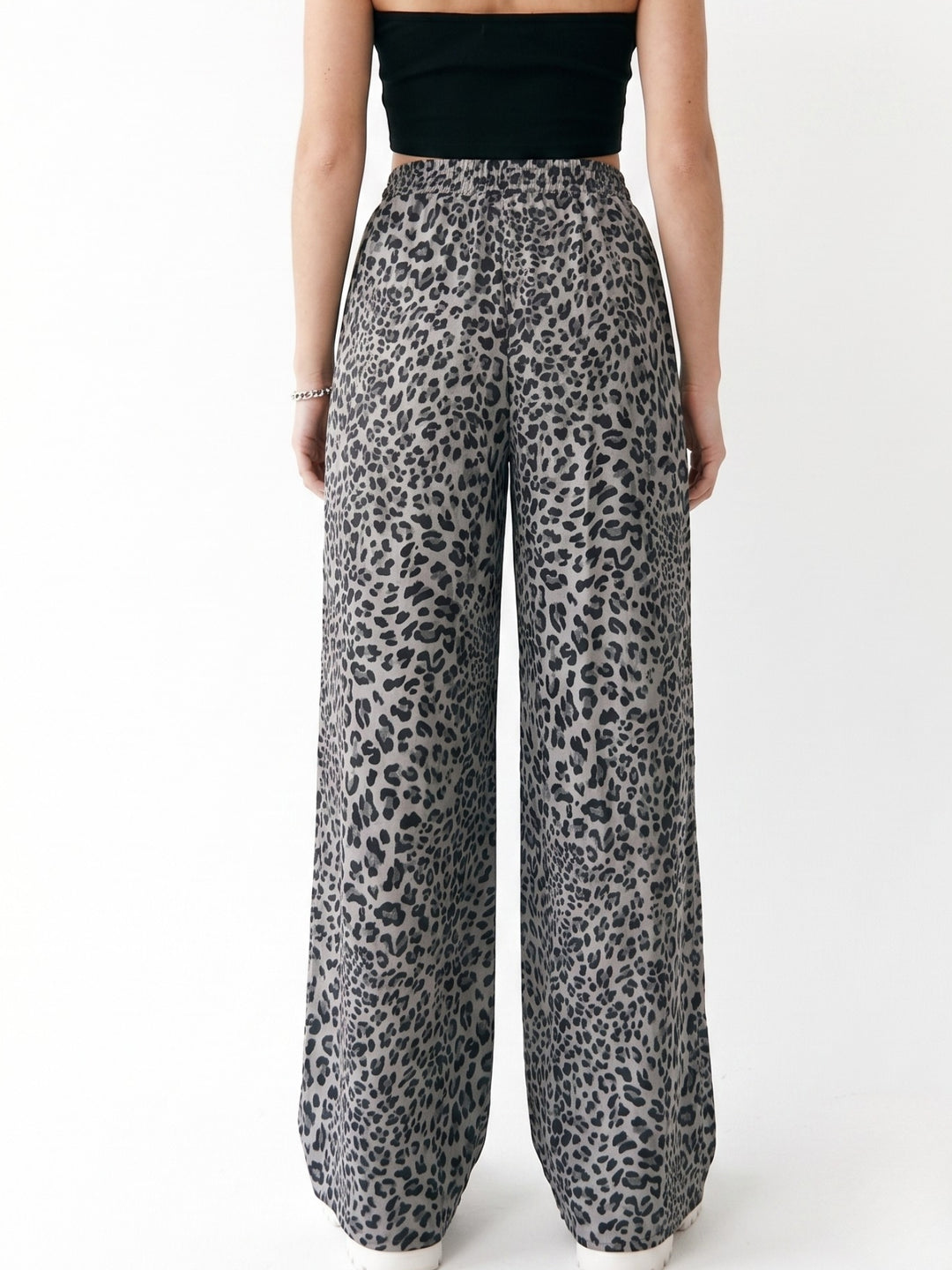 Grey Animal Printed Sweatpants