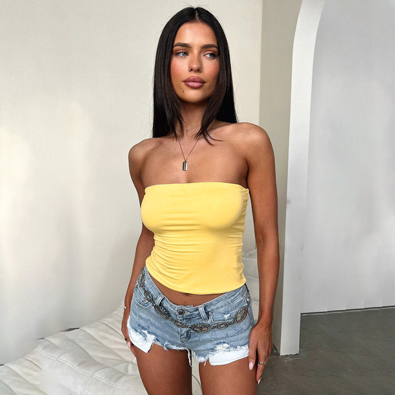 Yellow Tube Fitted Top