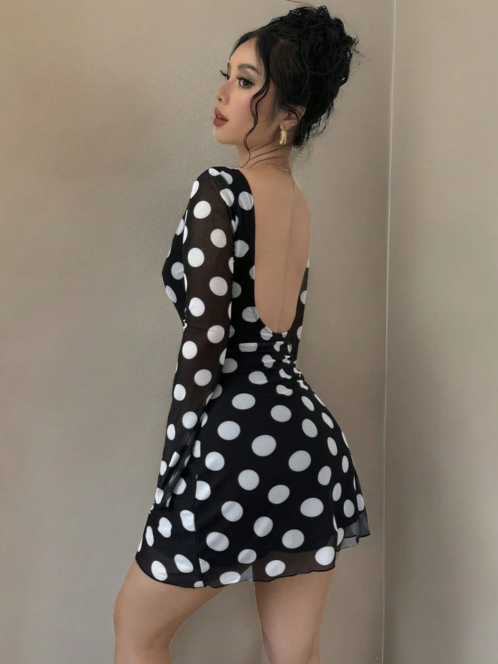 Black Full Sleeve Fitted Dress