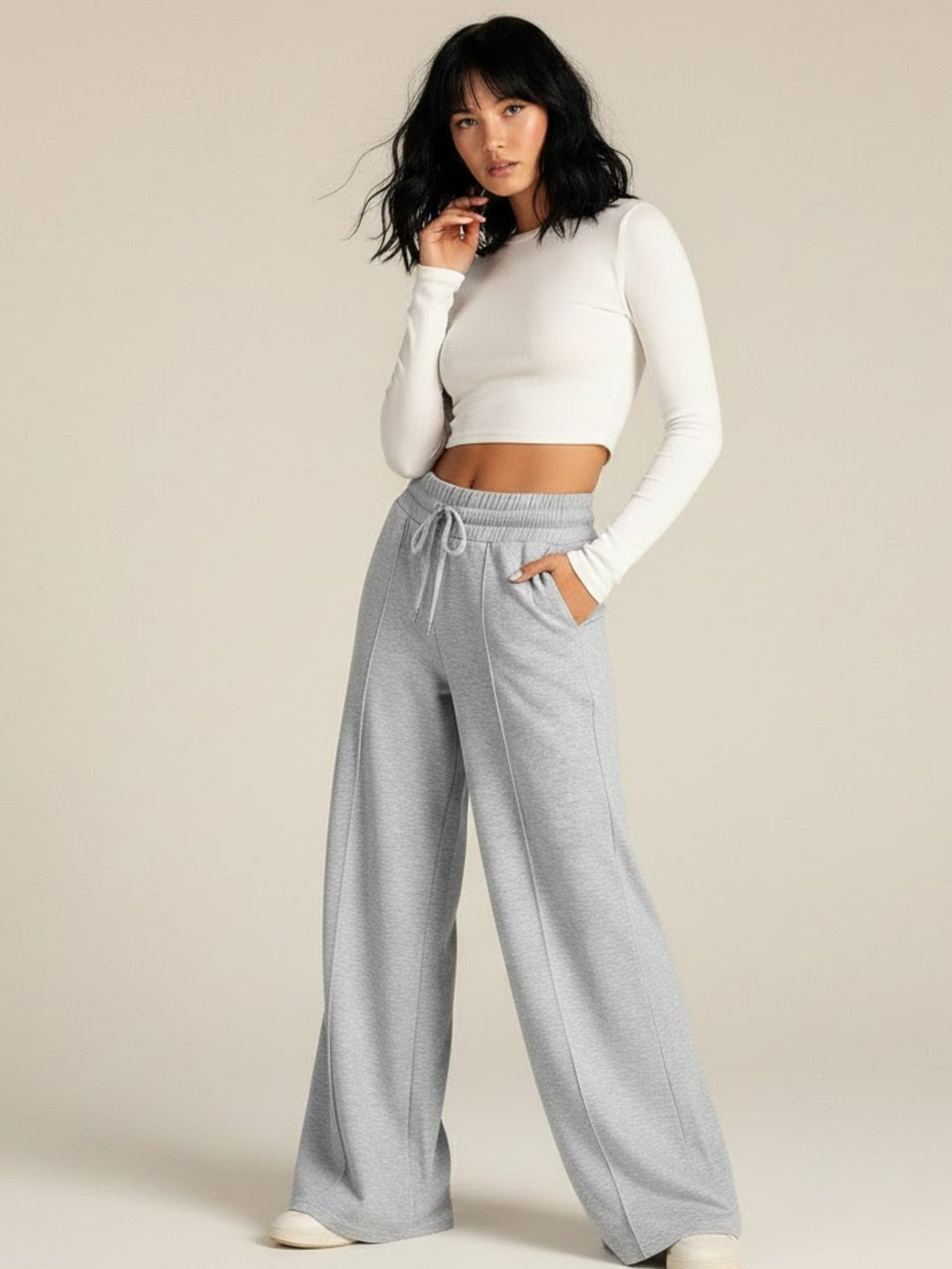Grey Pull On Sweat Pants
