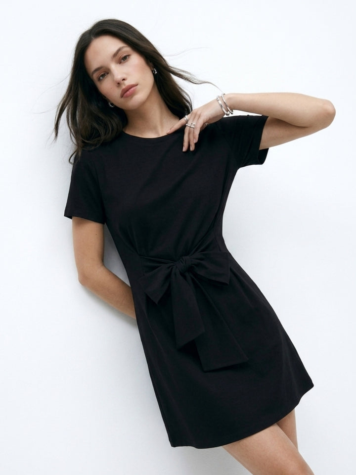 Black Flared Mini Dress